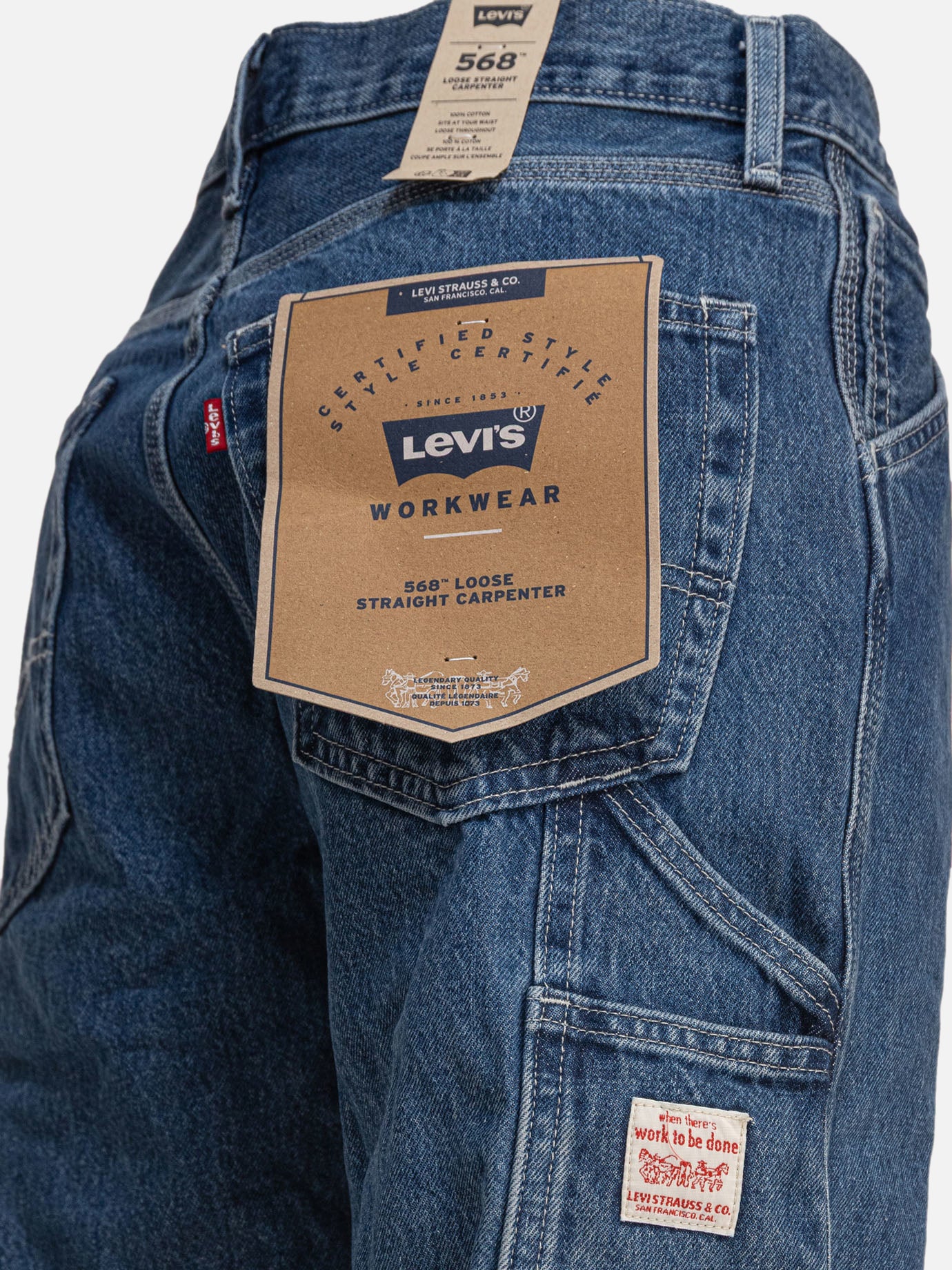 Wide-leg jeans Solid colour Blue - Levi's Men | PDP | VIETTI Online Store | Zoom-Modal_4