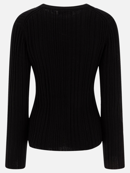 Crewneck t-shirts Solid colour Black - Loulou Studio Women | PLP | VIETTI Online Store | 2