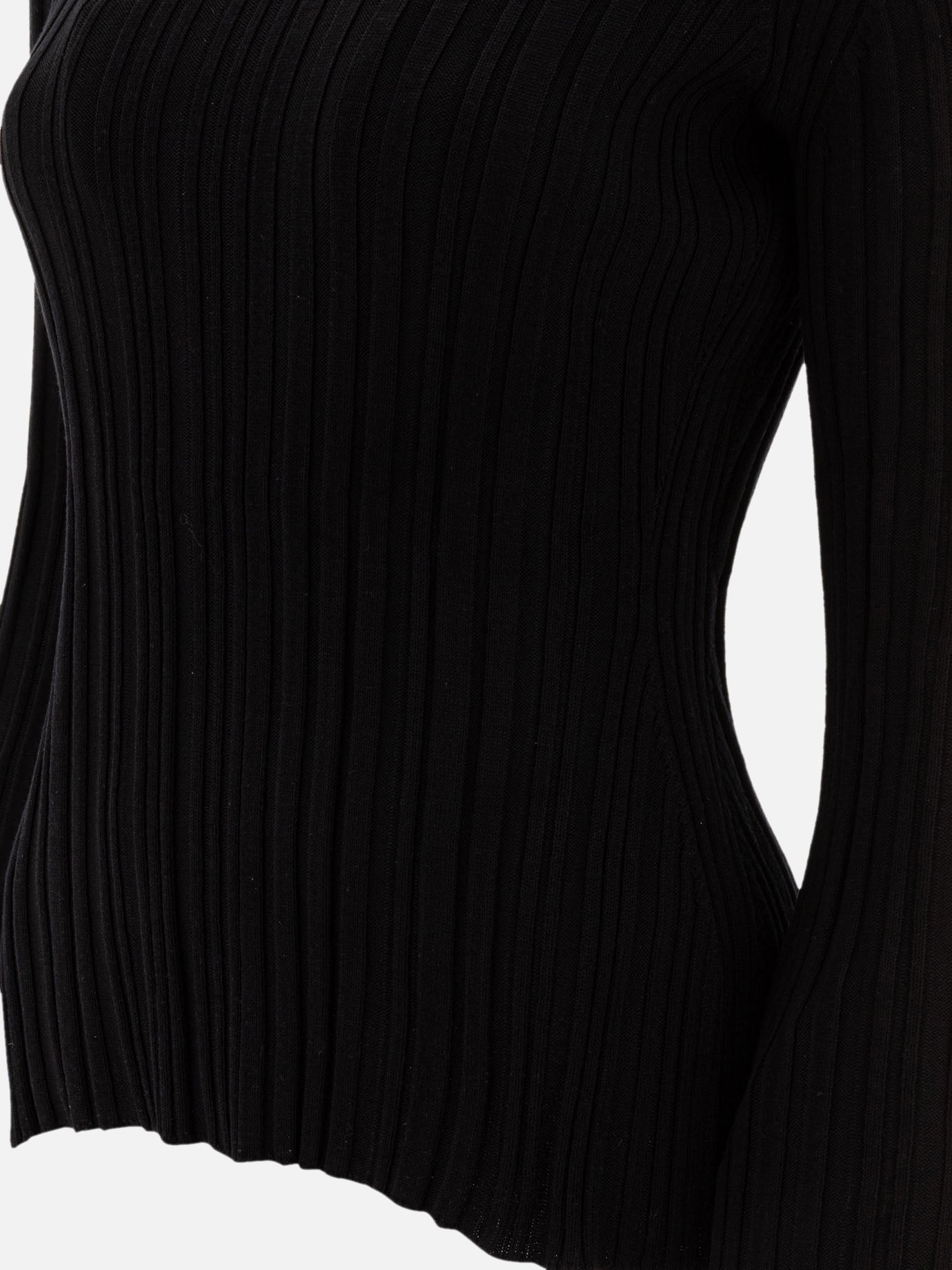 Crewneck t-shirts Solid colour Black - Loulou Studio Women | PDP | VIETTI Online Store | Zoom-Modal_4