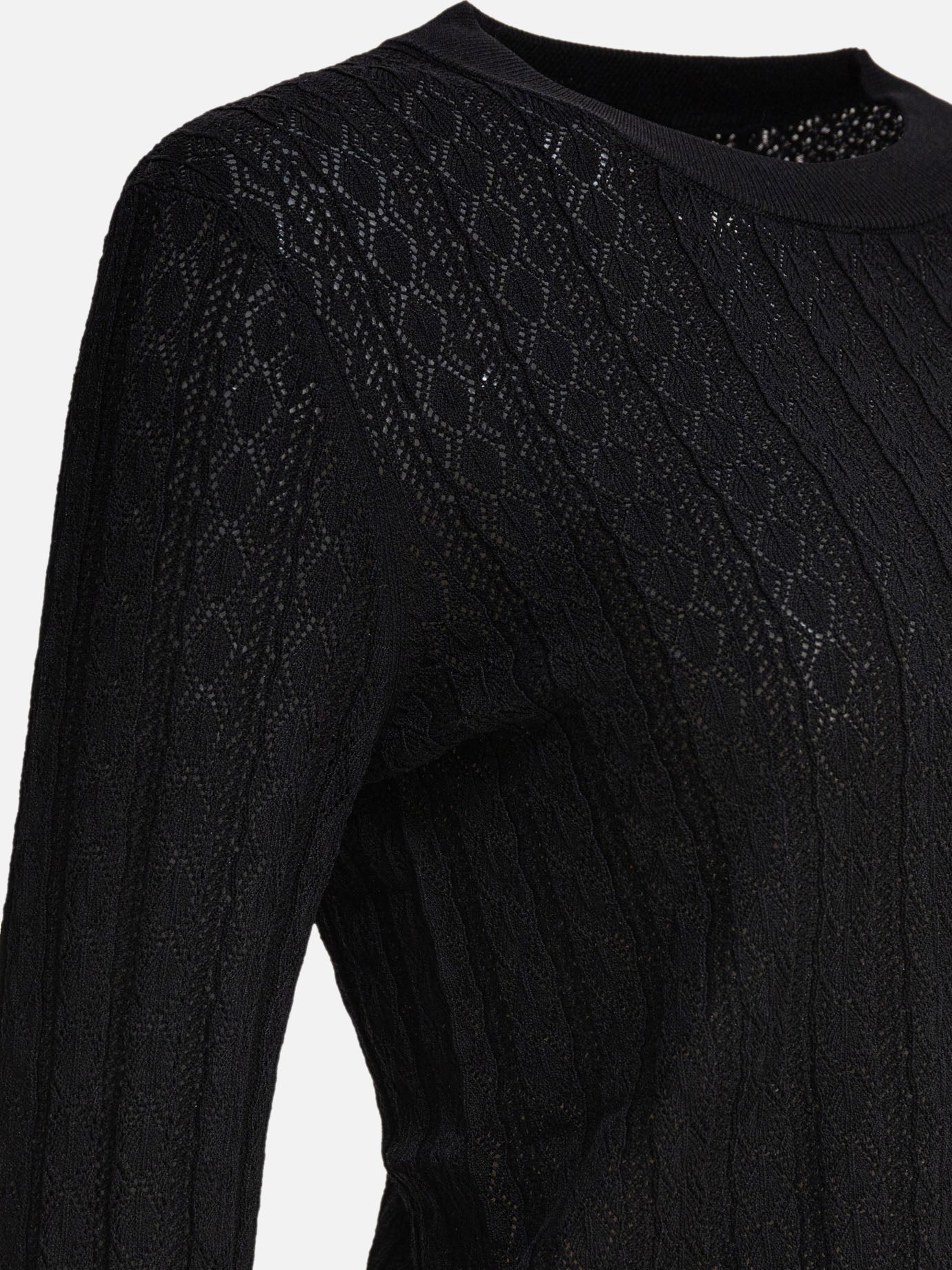 Crewneck sweaters Solid colour Black - Loulou Studio Women | PDP | VIETTI Online Store | Zoom-Modal_4