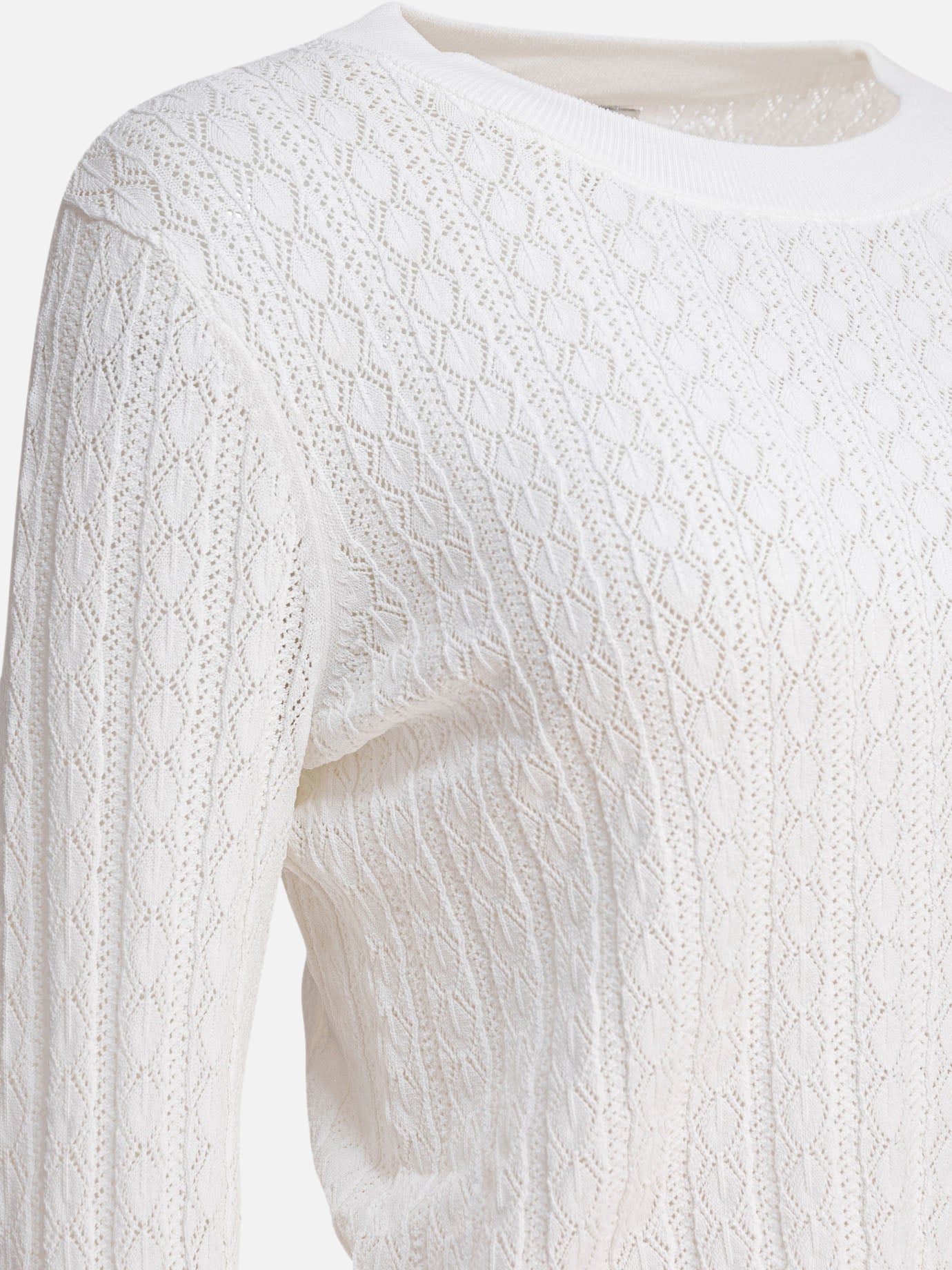 Crewneck sweaters Solid colour White - Loulou Studio Women | PDP | VIETTI Online Store | Zoom-Modal_4