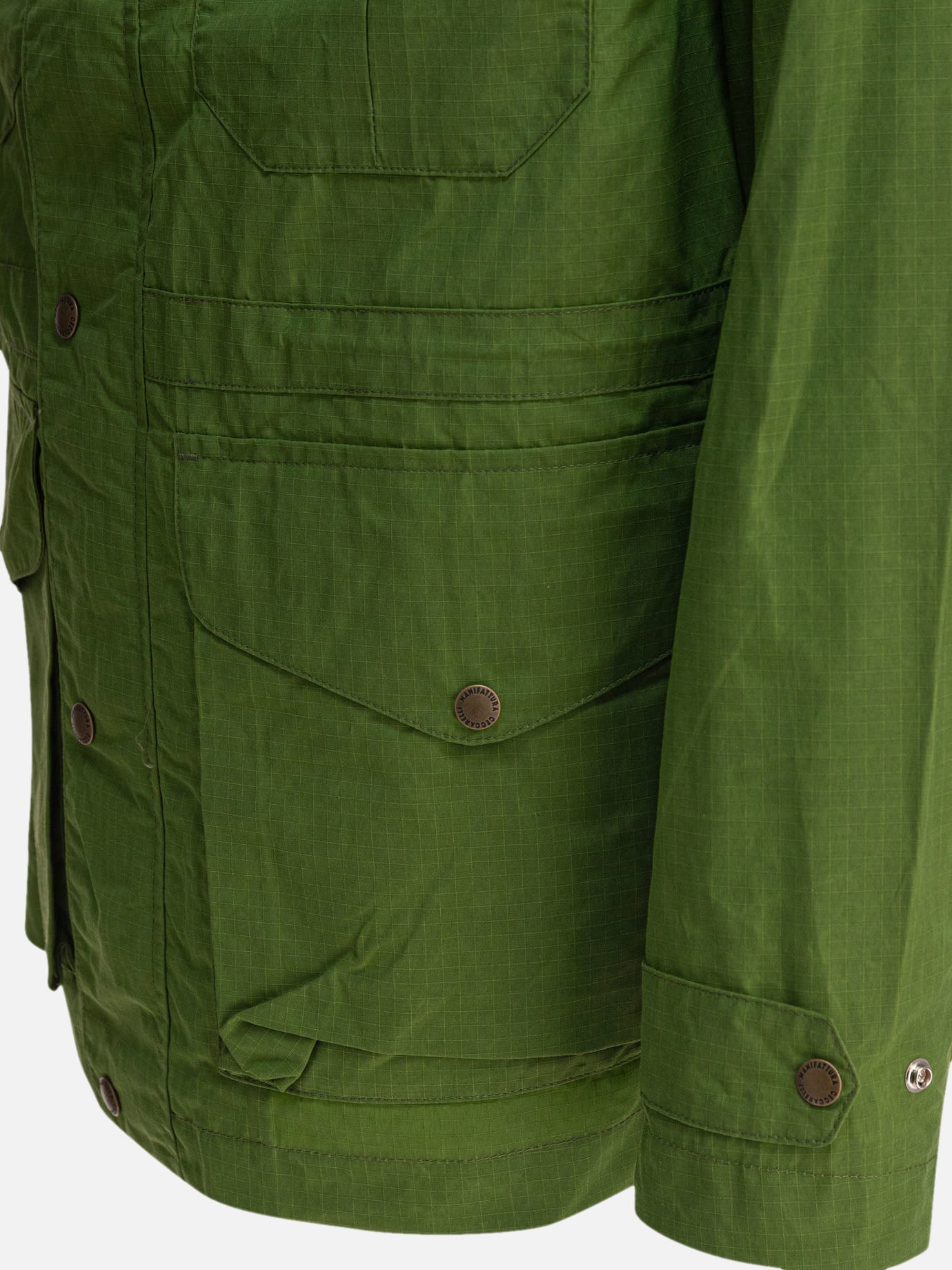 Overshirt jackets Solid colour Green - Manifattura Ceccarelli Men | PDP | VIETTI Online Store | Zoom-Modal_4