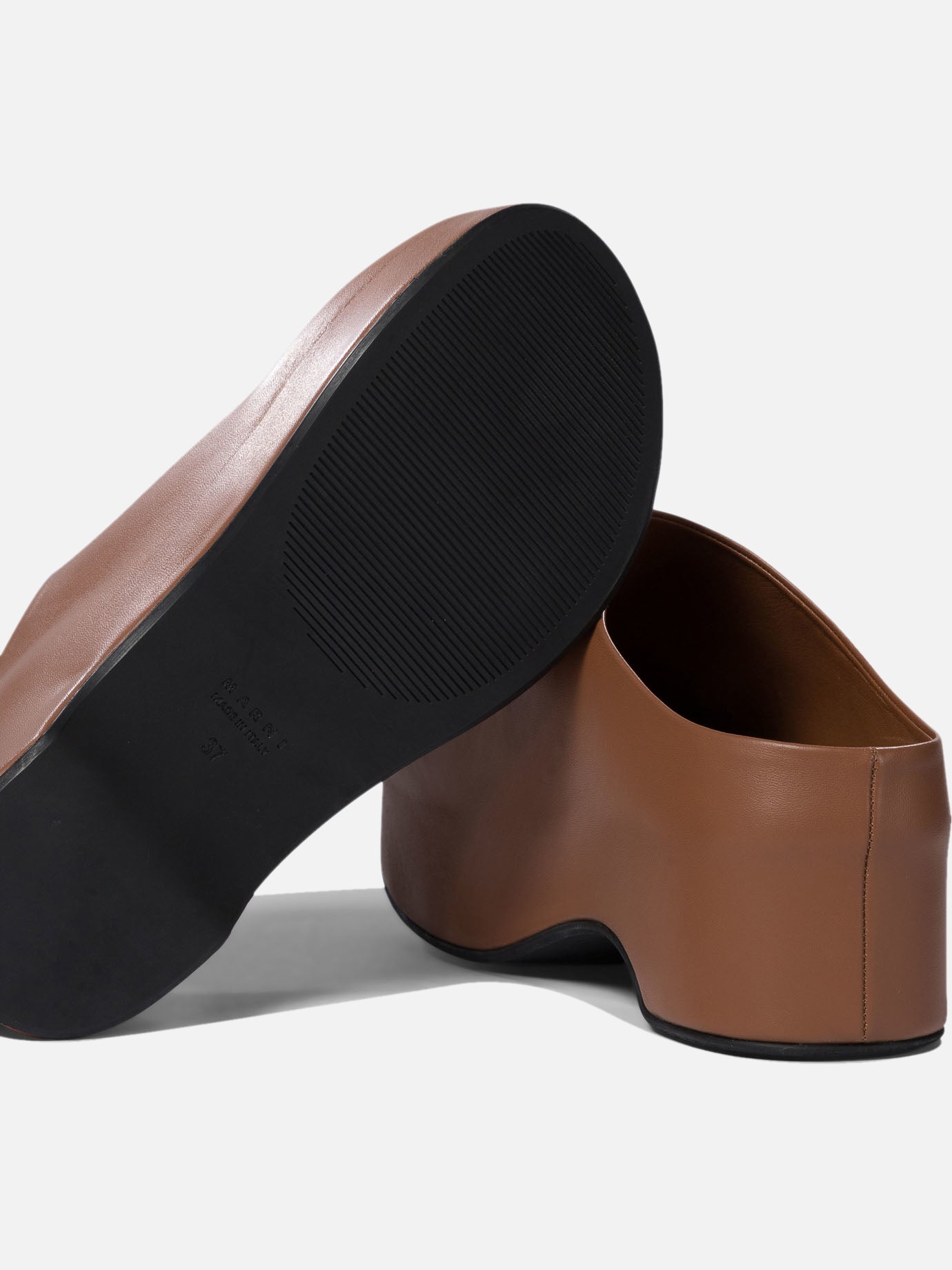 Slippers 100% leather - 100% rubber Brown - Marni Women | PDP | VIETTI Online Store | Zoom-Modal_5