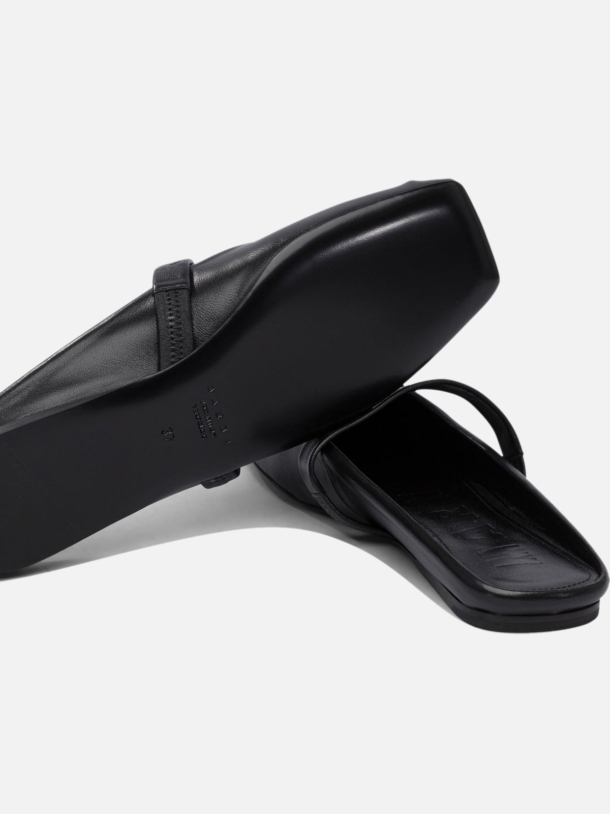 Marni "Little Bow" ballet flats sabot Black