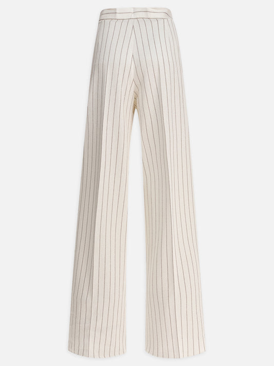 Leisure trousers Pinstriped White - Max Mara Women | PLP | VIETTI Online Store | 2