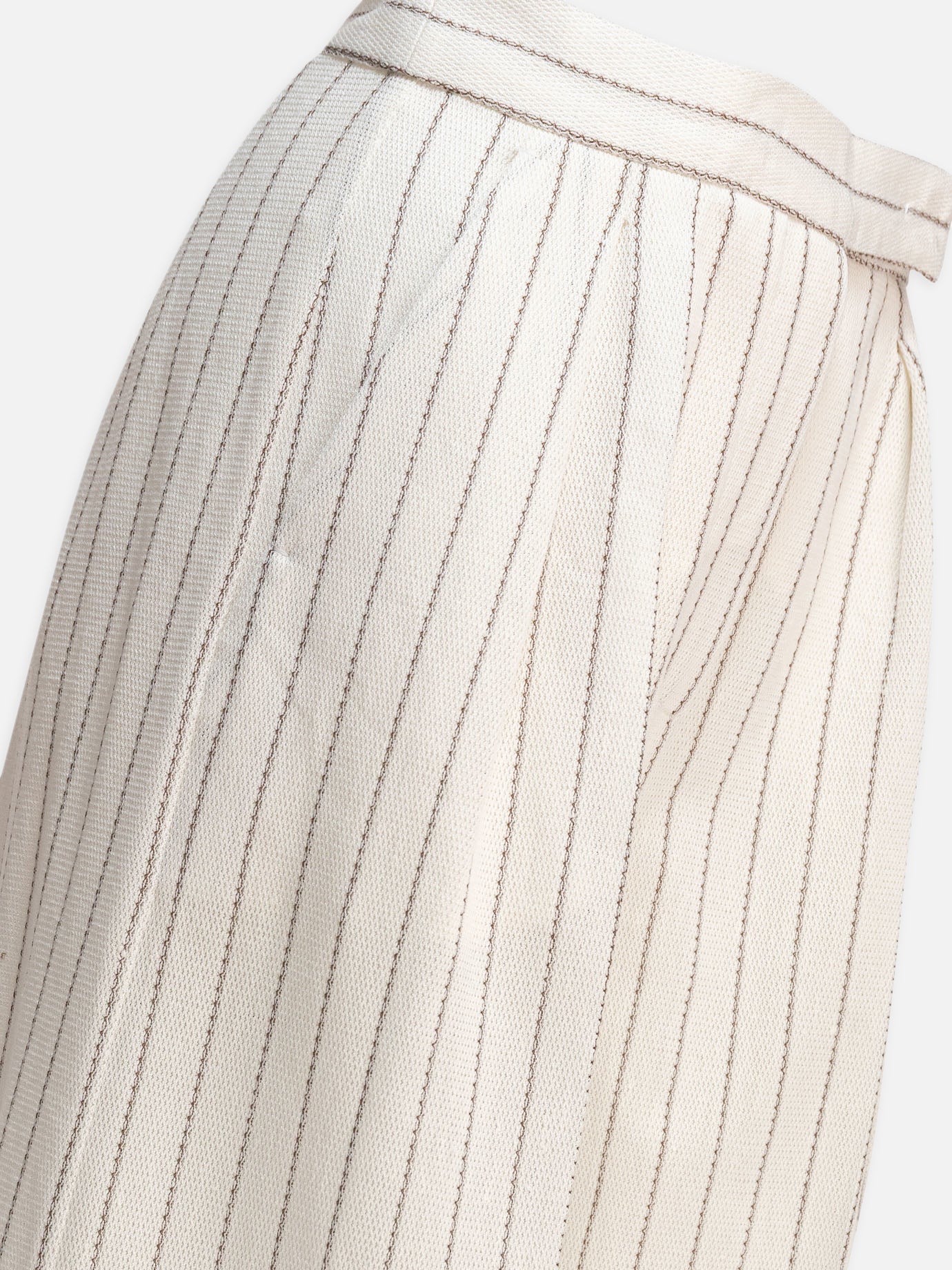 Leisure trousers Pinstriped White - Max Mara Women | PDP | VIETTI Online Store | Zoom-Modal_4