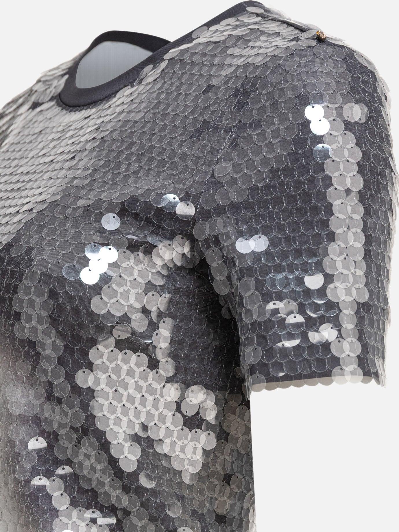 Crewneck t-shirts Solid colour Grey - Max Mara Sportmax Women | PDP | VIETTI Online Store | Zoom-Modal_4