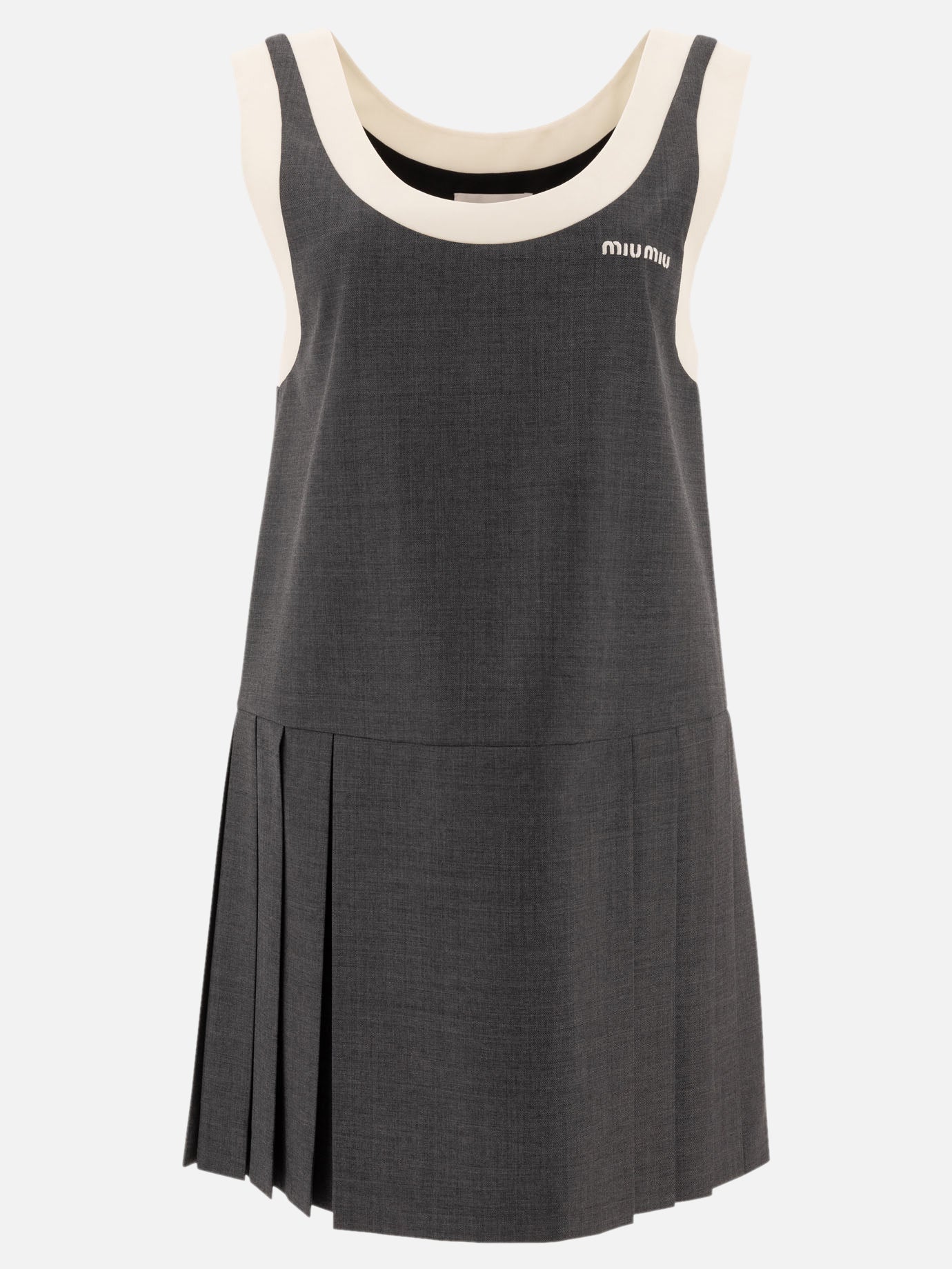 Miu Miu Grisaille dress Grey - Women | VIETTI Online Store Miu Miu Grisaille dress Grey - Women | VIETTI Online Store