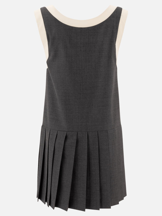 Mini dresses Logo Grey - Miu Miu Women | PLP | VIETTI Online Store | 2