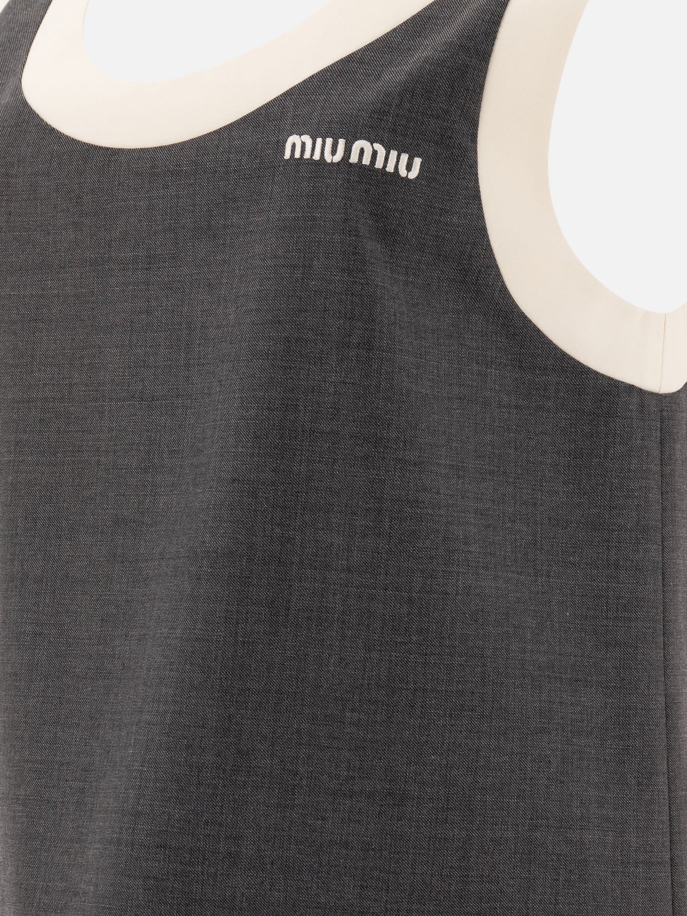 Mini dresses Logo Grey - Miu Miu Women | PDP | VIETTI Online Store | Zoom-Modal_4