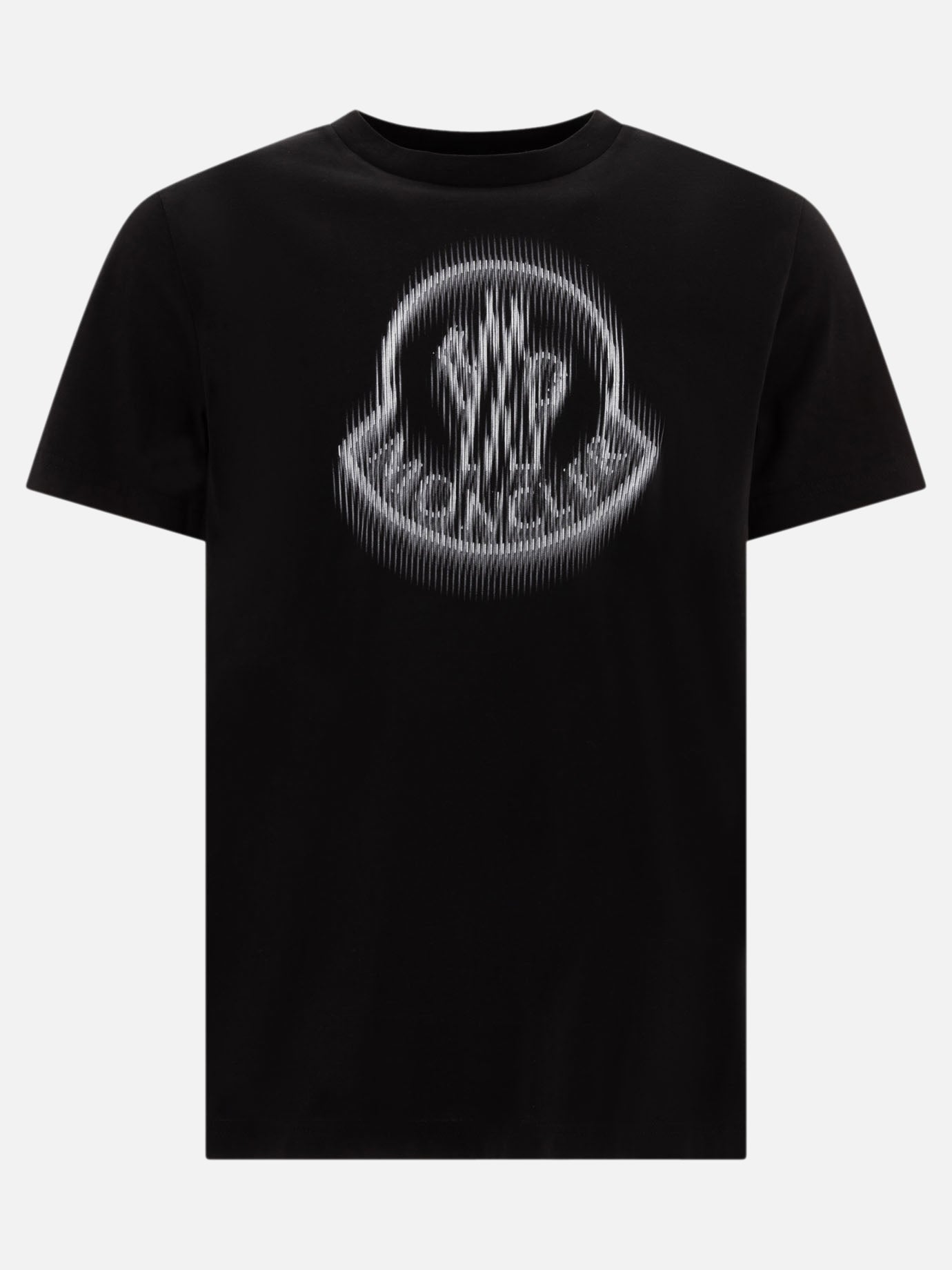 Moncler Blurred logo t-shirt Black Men VIETTI Online Store