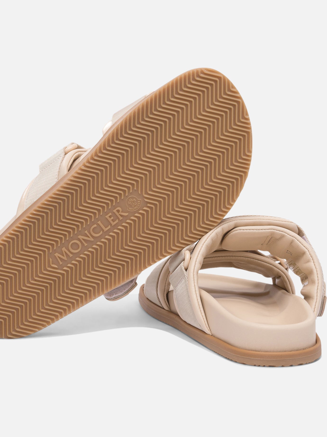 Flat sandals 100% leather - 100% elastodiene Beige - Moncler Women | PDP | VIETTI Online Store | Zoom-Modal_5
