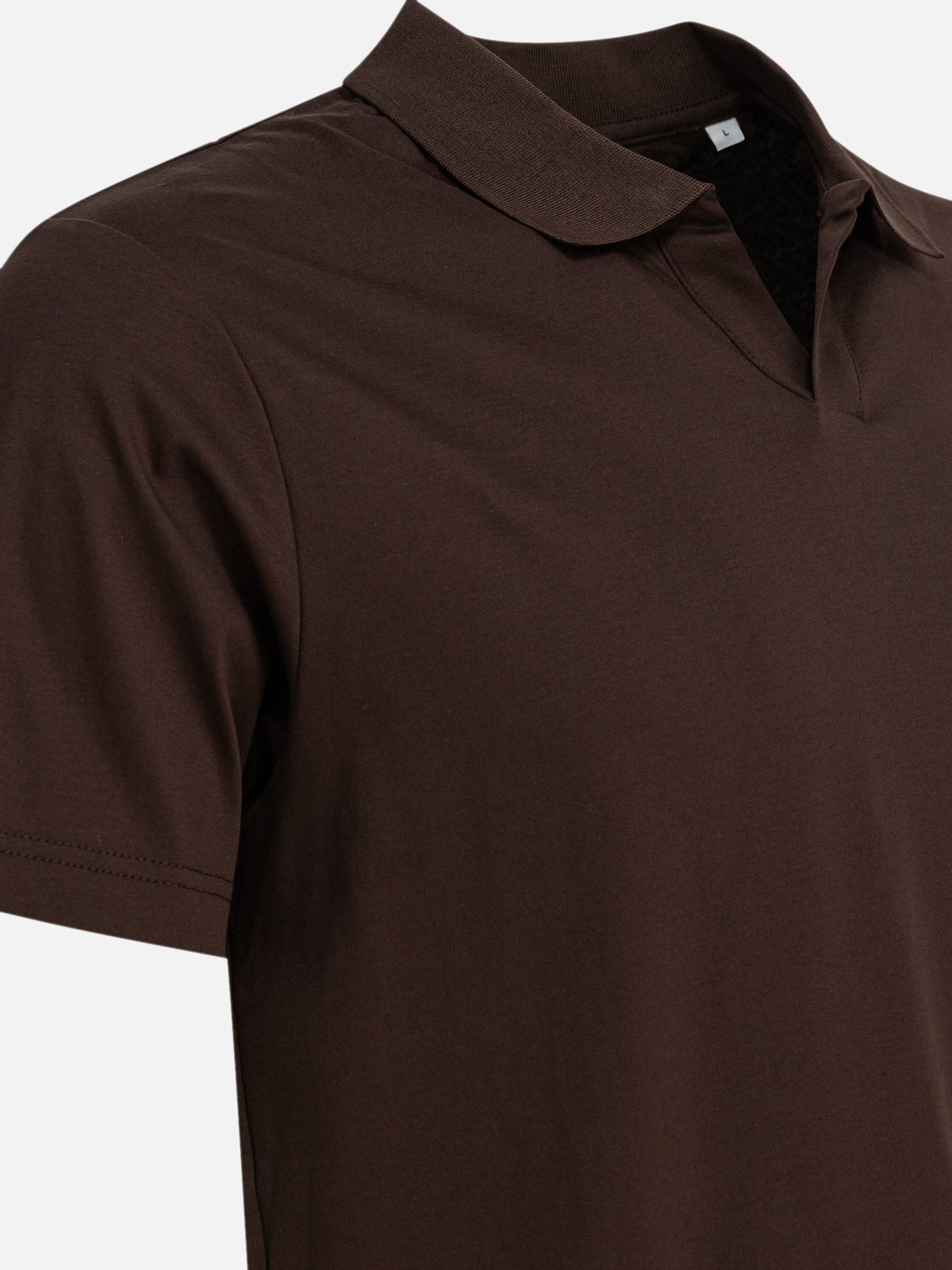 Polo senza bottoni Solid colour Marrone - NN.07 Uomo | PDP | VIETTI Online Store | Zoom-Modal_4