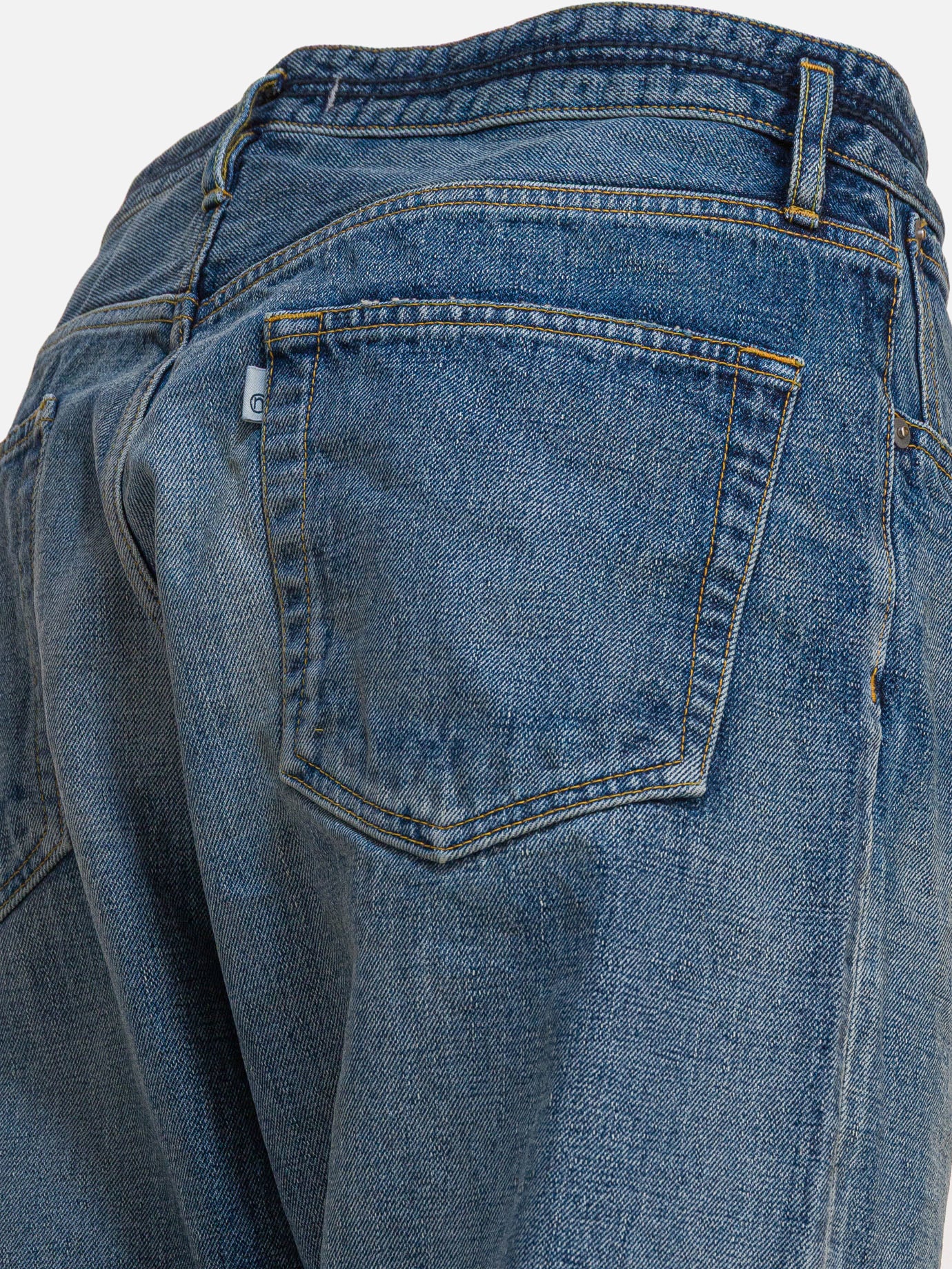 Wide-leg jeans Solid colour Blue - nonnative Men | PDP | VIETTI Online Store | Zoom-Modal_4