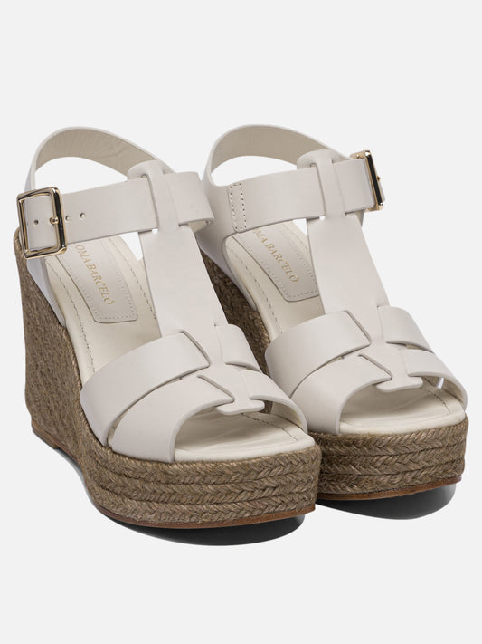 Heeled sandals 100% cow leather - 100% cow leather White - Paloma Barceló Women | PLP | VIETTI Online Store | 2