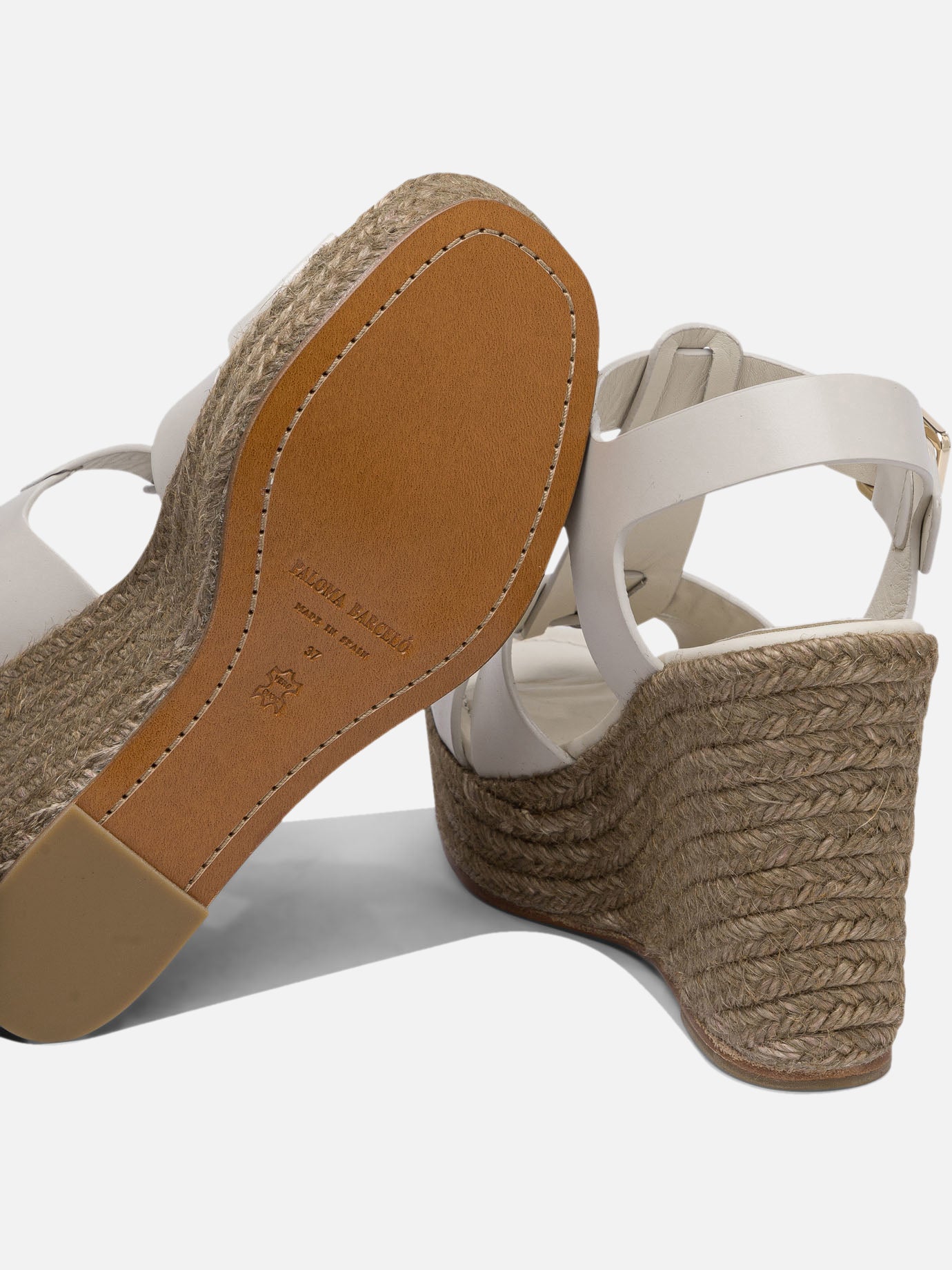 Heeled sandals 100% cow leather - 100% cow leather White - Paloma Barceló Women | PDP | VIETTI Online Store | Zoom-Modal_5