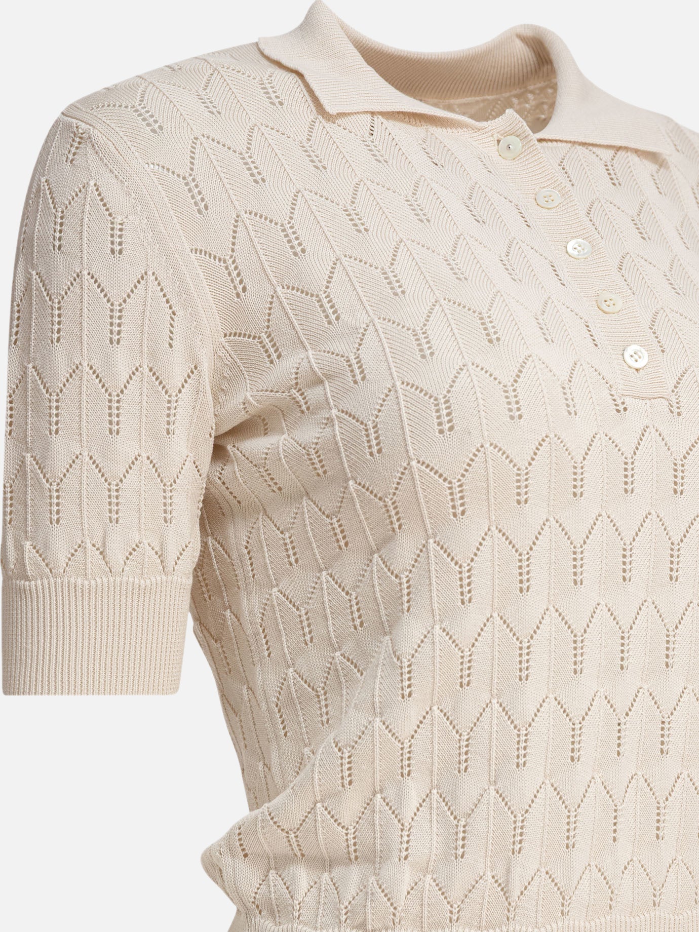 Polo shirts with buttons Solid colour Beige - Rakkì Women | PDP | VIETTI Online Store | Zoom-Modal_4