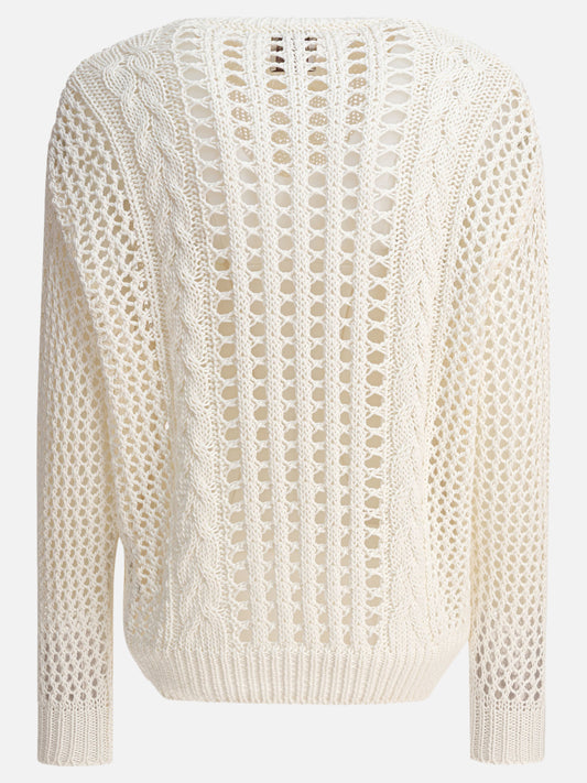Crewneck sweaters Textured knit White - Rakkì Women | PLP | VIETTI Online Store | 2