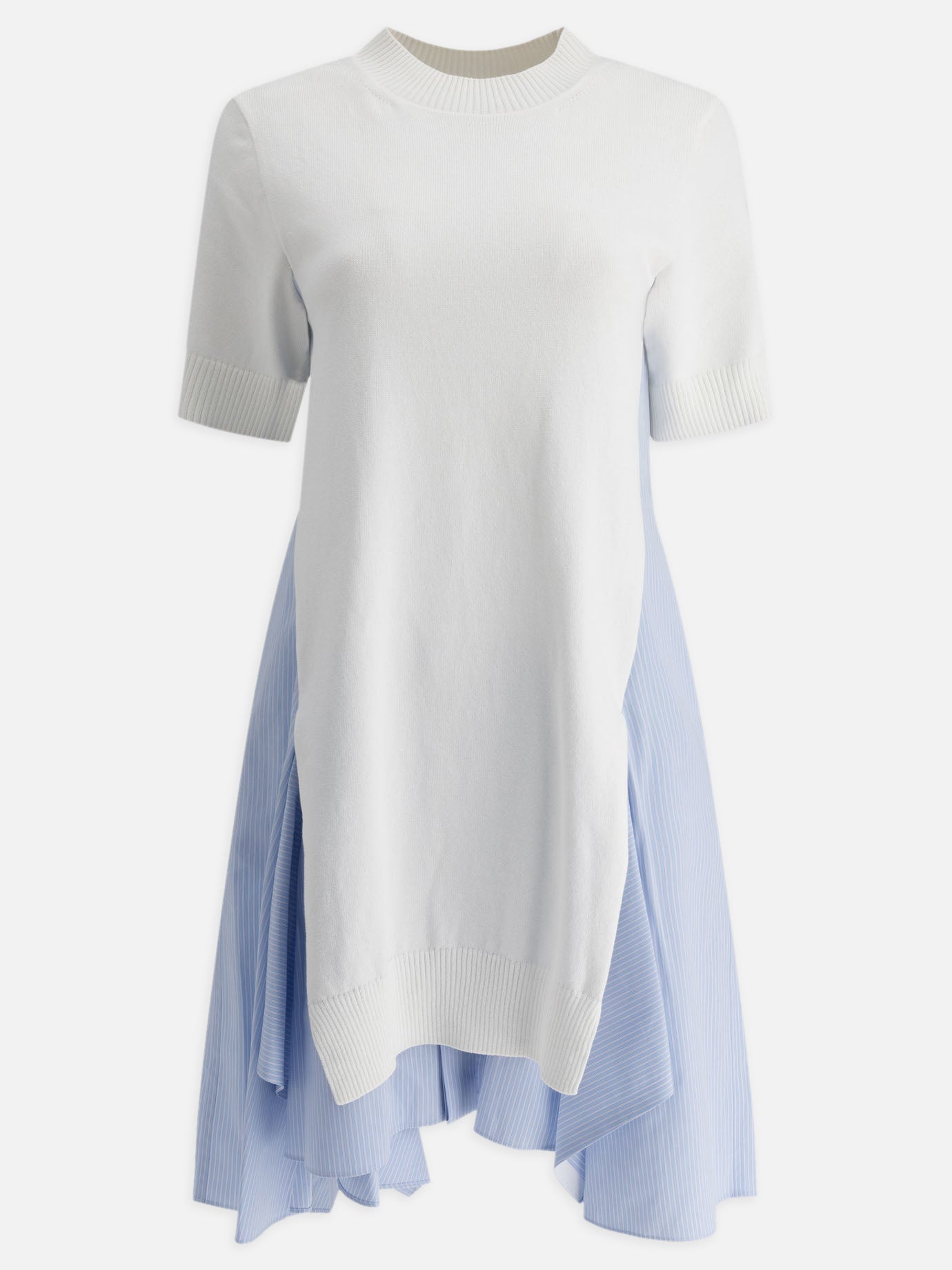 Sacai Cotton and knit dress - Women | VIETTI Shop