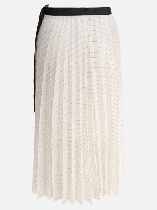 Long skirts Striped White - Sacai Women | PLP | VIETTI Online Store | 2