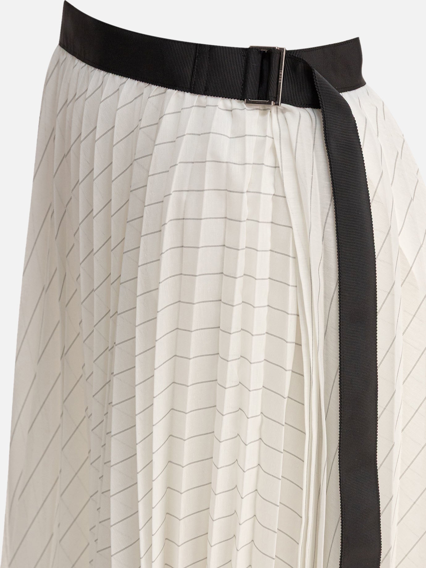 Long skirts Striped White - Sacai Women | PDP | VIETTI Online Store | Zoom-Modal_4