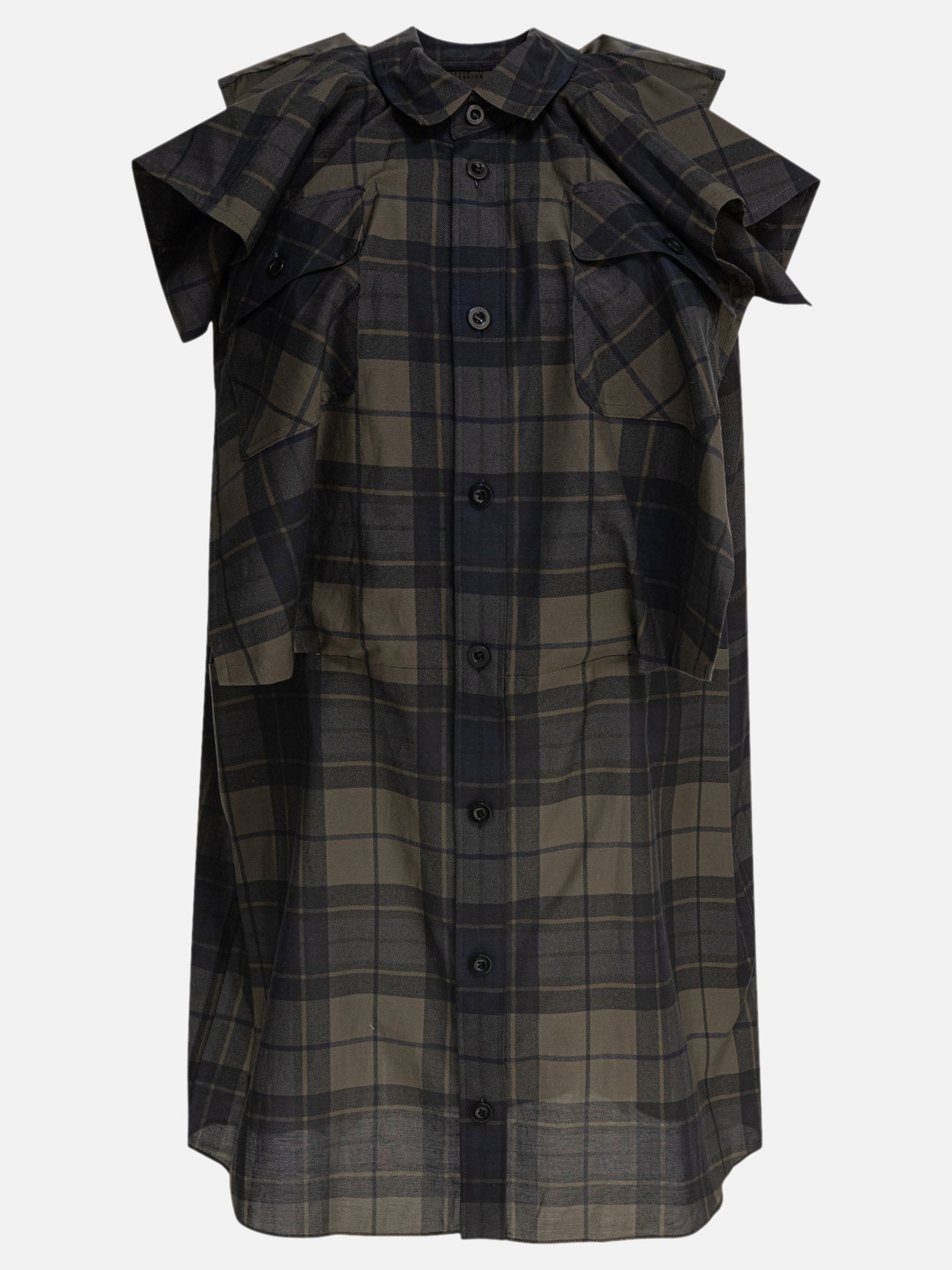 ワンピース sacai SS25 Plaid print dress (25 07889 564) Sacai Plaid print dress - Women | VIETTI Online Store Shop