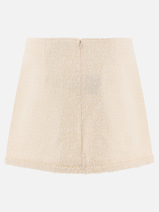 Miniskirts Solid colour Beige - Self-portrait Women | PLP | VIETTI Online Store | 2