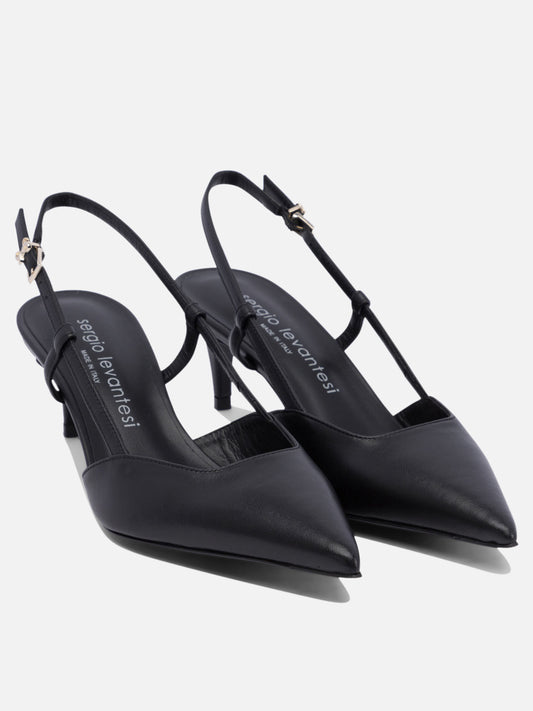 Slingbacks 100% leather - 100% leather Black - Sergio Levantesi Women | PLP | VIETTI Online Store | 2