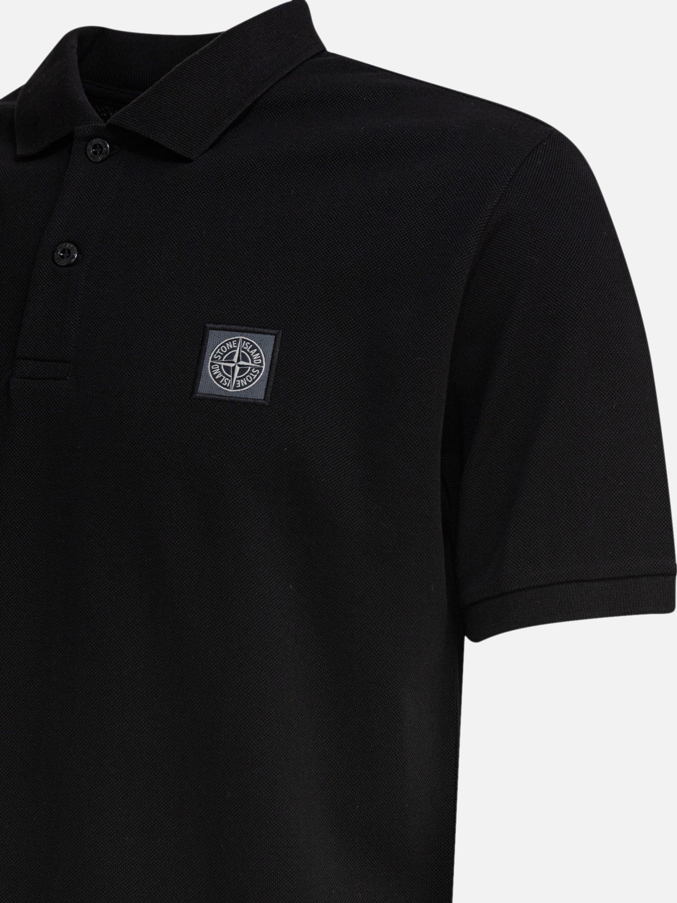 Polo shirts with buttons Logo Black - Stone Island Men | PDP | VIETTI Online Store | Zoom-Modal_4