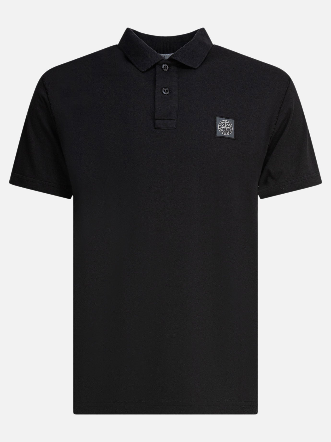 Stone Island Polo in jersey di cotone Nero Uomo VIETTI Online
