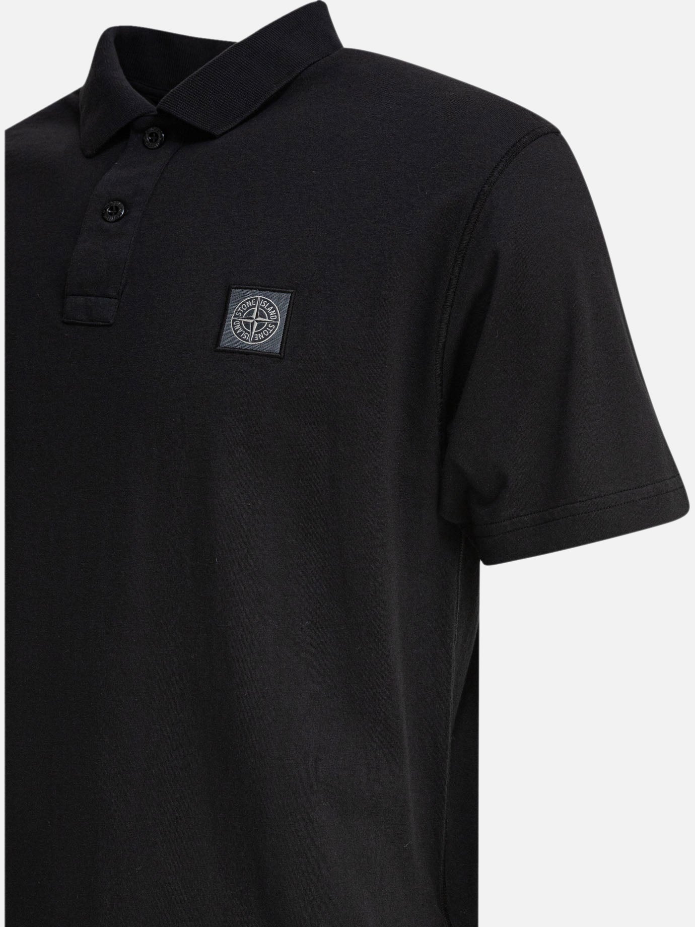 Polo shirts with buttons Logo Black - Stone Island Men | PDP | VIETTI Online Store | Zoom-Modal_4