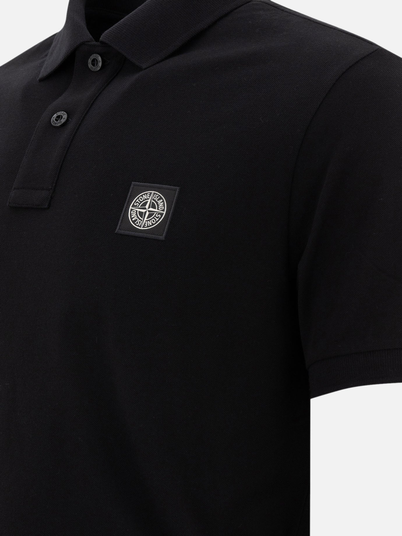Polo shirts with buttons Logo Black - Stone Island Men | PDP | VIETTI Online Store | Zoom-Modal_4