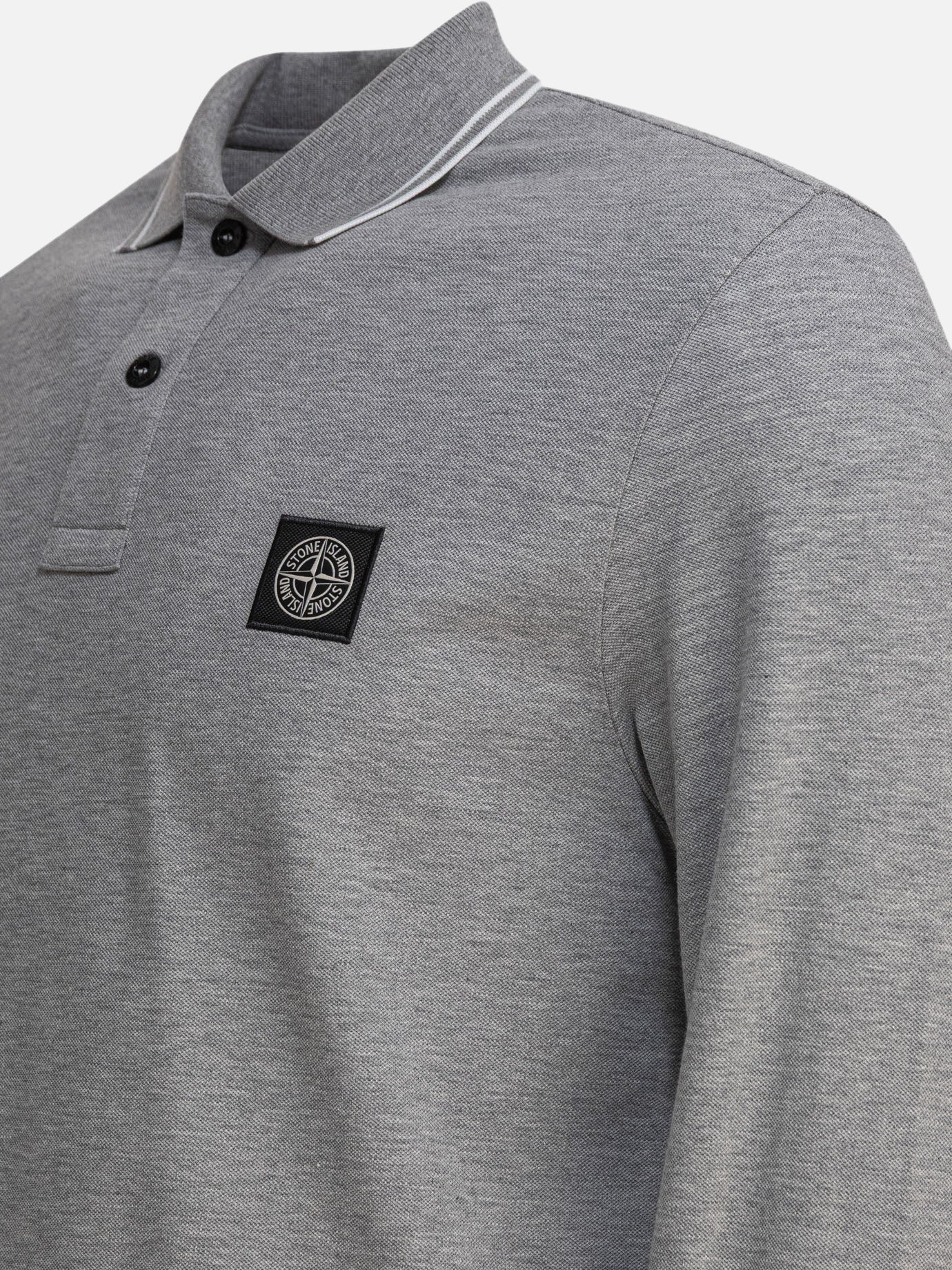 Polo shirts with buttons Logo Grey - Stone Island Men | PDP | VIETTI Online Store | Zoom-Modal_4
