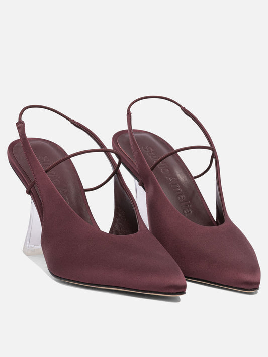 Slingbacks 100% fabric - 100% leather Bordeaux - Studio Amelia Women | PLP | VIETTI Online Store | 2