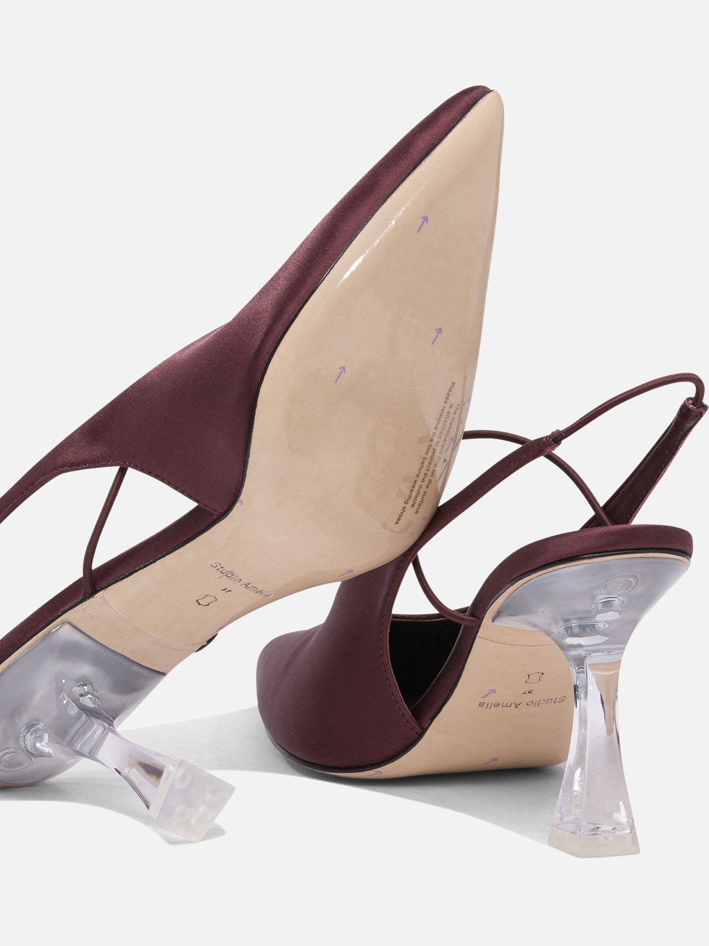 Slingbacks 100% fabric - 100% leather Bordeaux - Studio Amelia Women | PDP | VIETTI Online Store | Zoom-Modal_5