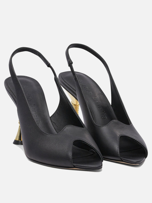 Slingbacks 100% leather - 100% leather Black - Studio Amelia Women | PLP | VIETTI Online Store | 2