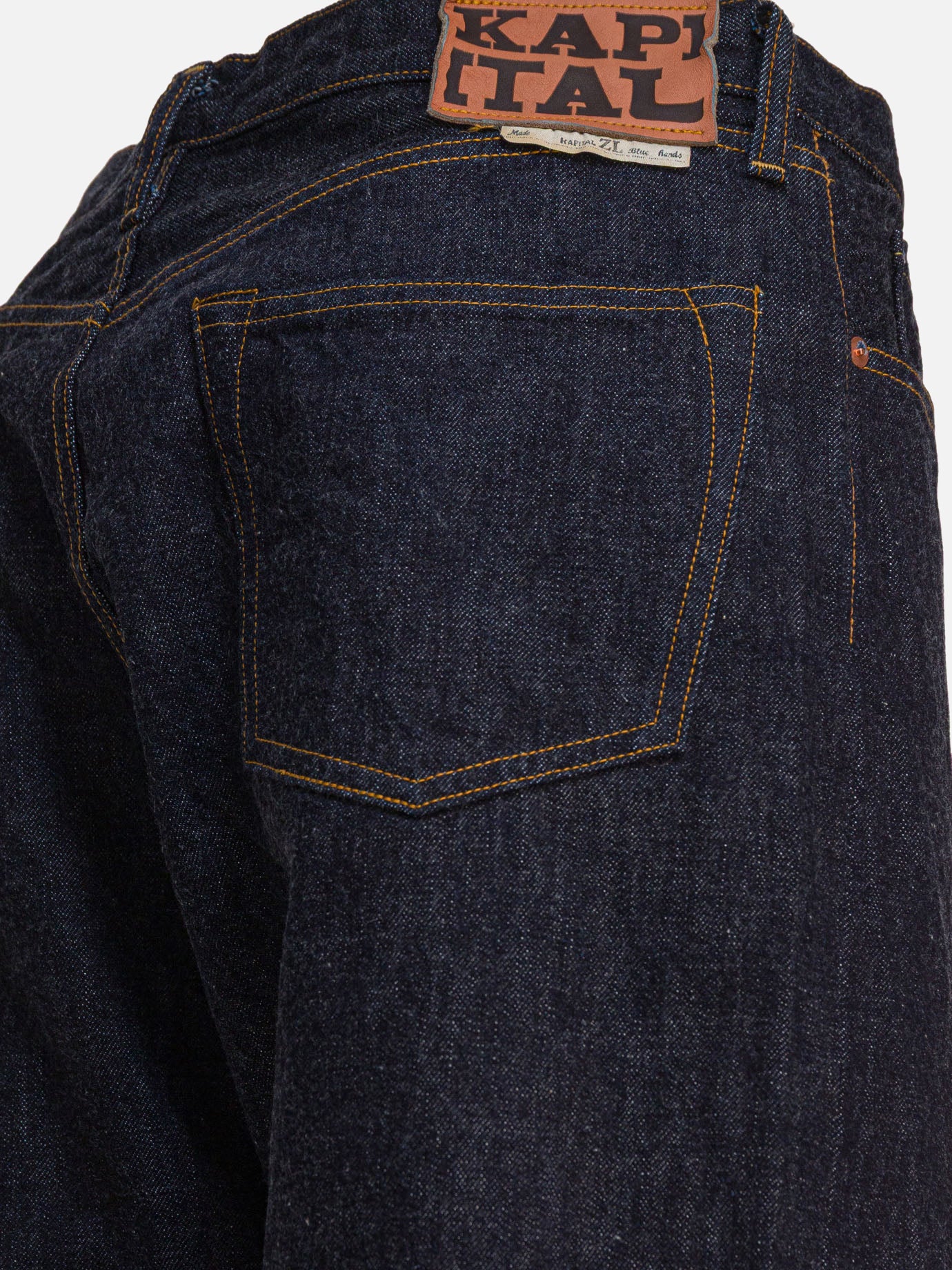 Jeans a gamba dritta Solid colour Blu - KAPITAL Uomo | PDP | VIETTI Online Store | Zoom-Modal_4