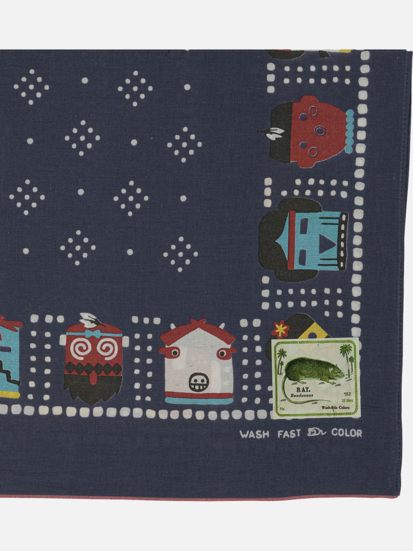 Silk scarves 100% cotton Blue - KAPITAL Men | PDP | VIETTI Online Store | Zoom-Modal_2