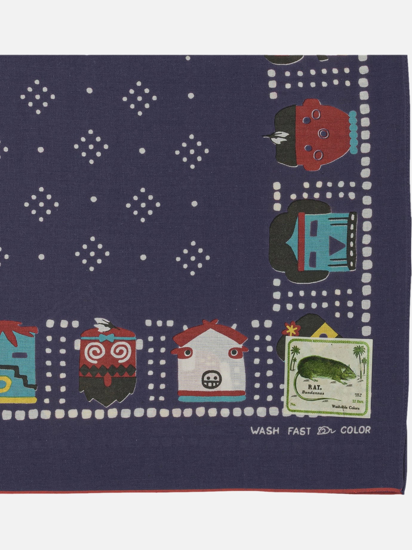 Silk scarves 100% cotton Blue - KAPITAL Men | PDP | VIETTI Online Store | Zoom-Modal_2