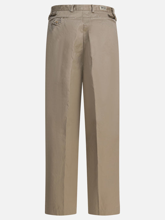 Leisure trousers Solid colour Beige - KAPITAL Men | PLP | VIETTI Online Store | 2
