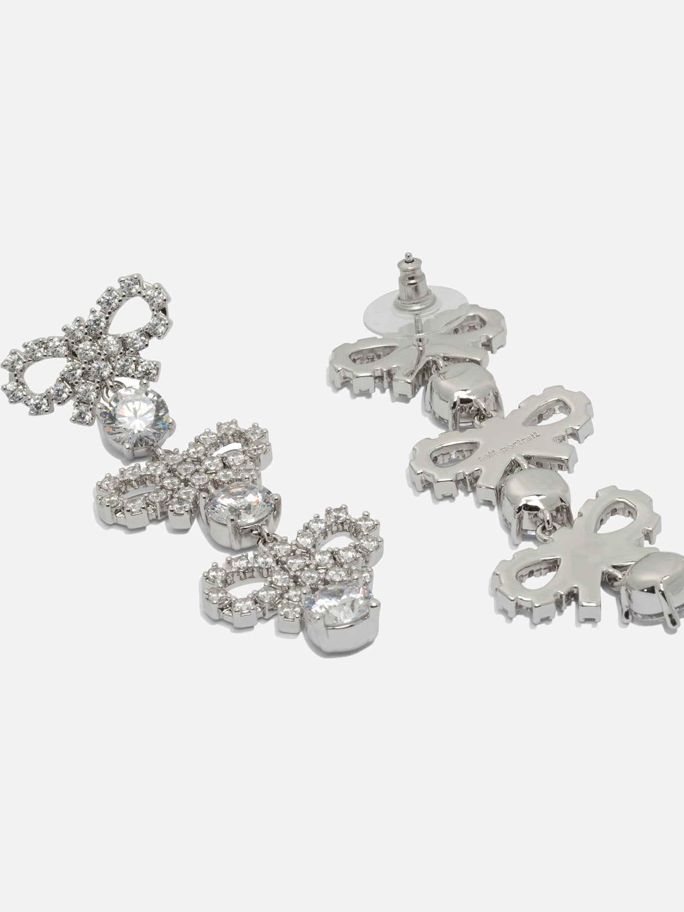 Earrings 60% brass 20% stainless steel 20% zirconia Silver - Self-portrait Women | PDP | VIETTI Online Store | Zoom-Modal_2