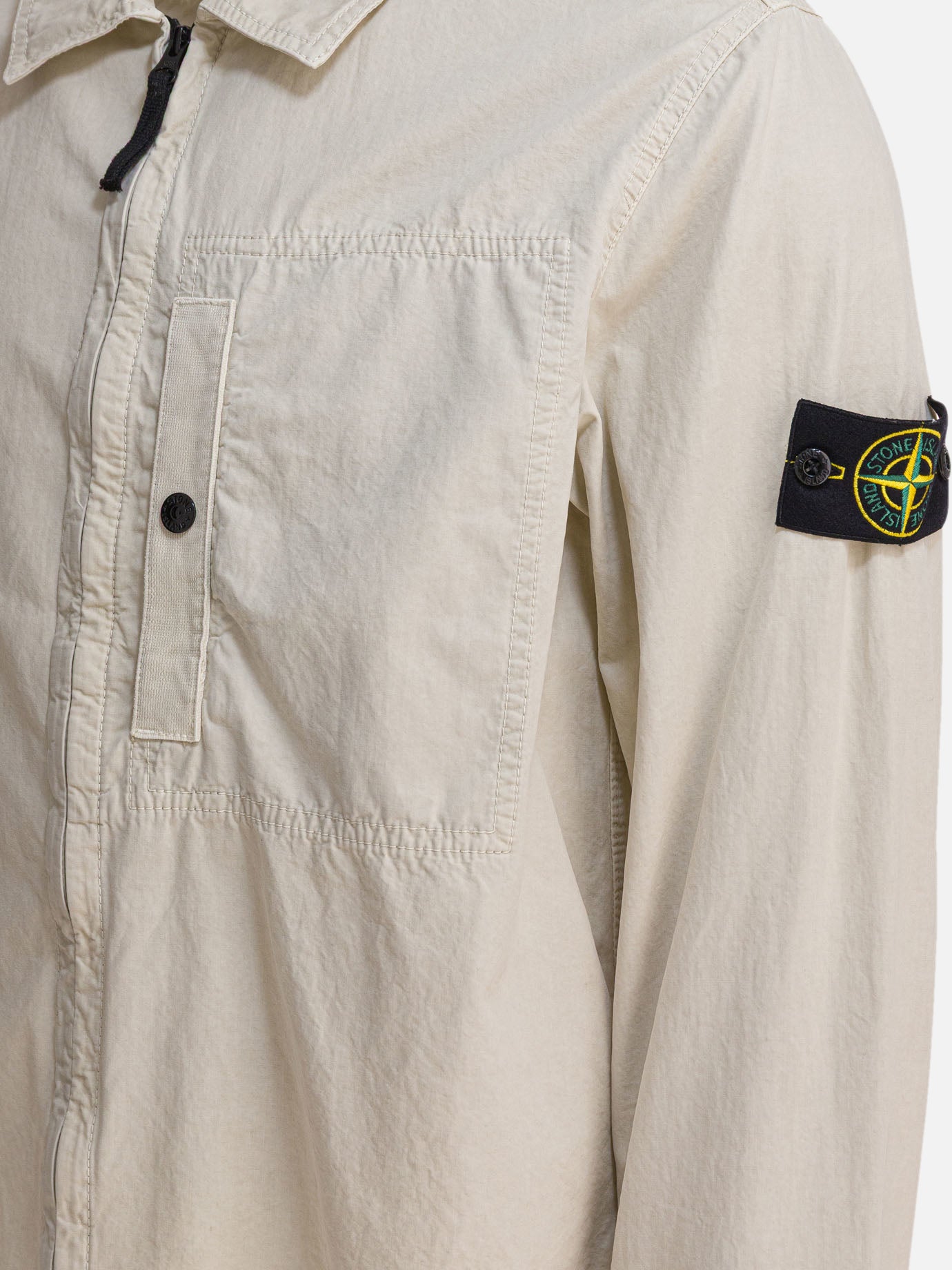 Overshirt jackets Logo Beige - Stone Island Men | PDP | VIETTI Online Store | Zoom-Modal_4