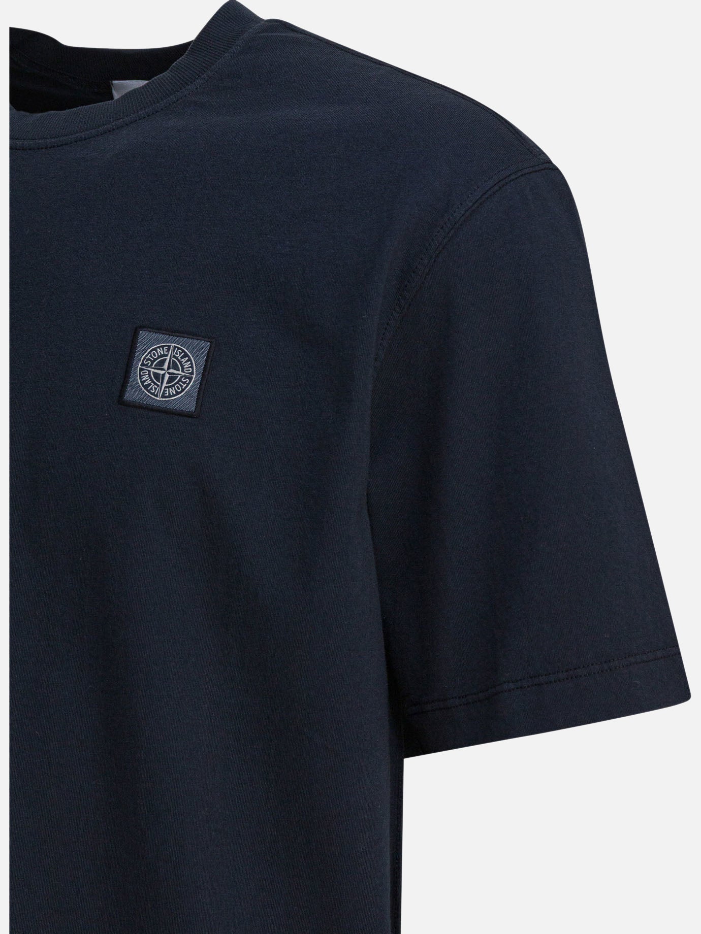Crewneck t-shirts Solid colour Blue - Stone Island Men | PDP | VIETTI Online Store | Zoom-Modal_4