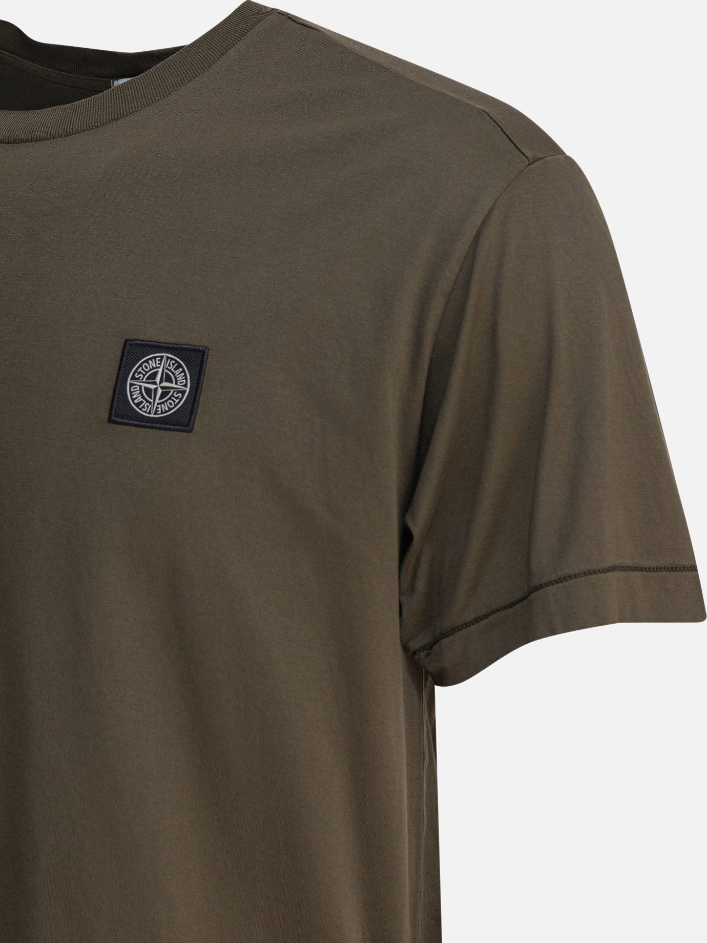 Crewneck t-shirts Logo Green - Stone Island Men | PDP | VIETTI Online Store | Zoom-Modal_4