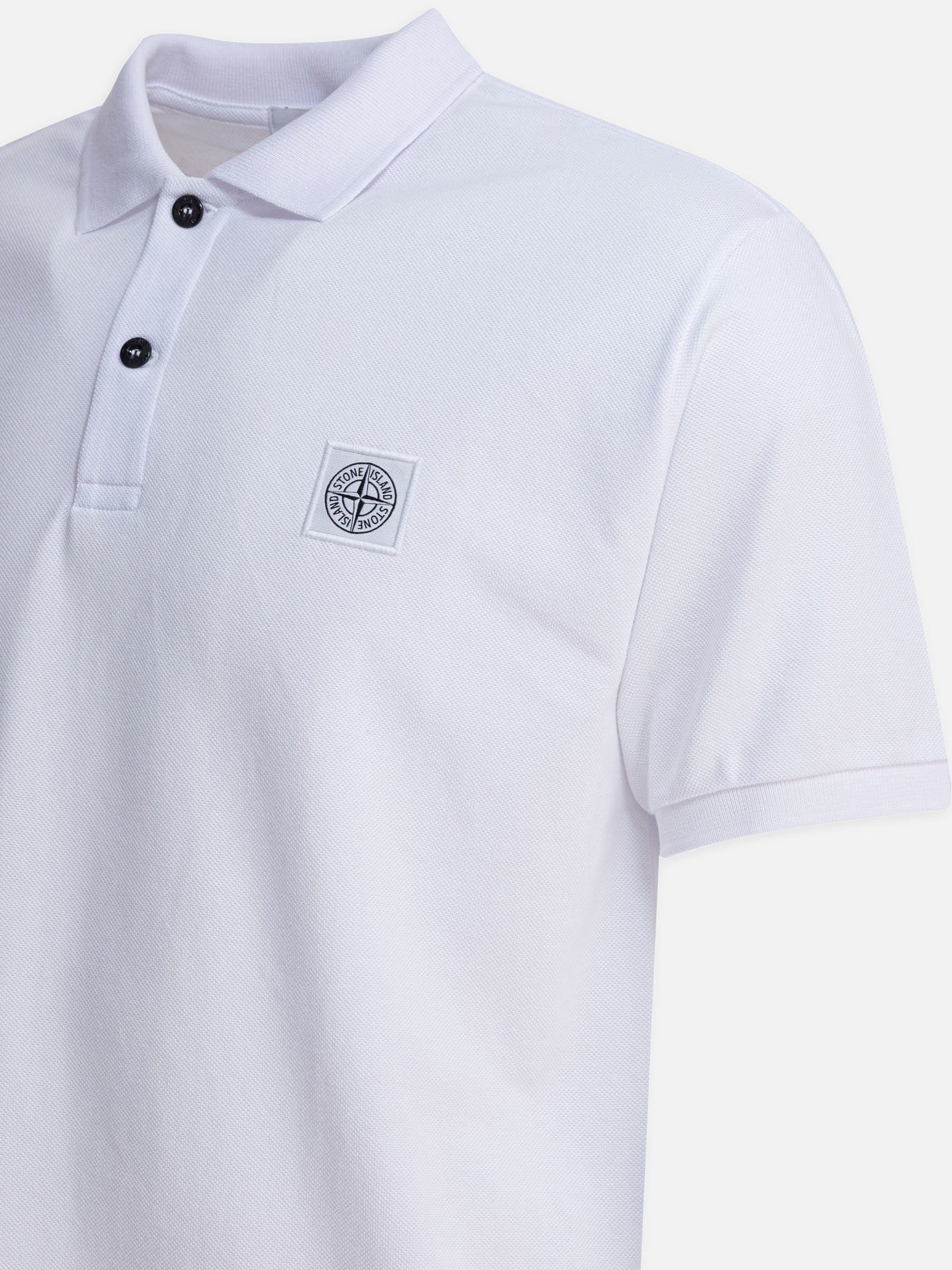 Polo shirts with buttons Logo White - Stone Island Men | PDP | VIETTI Online Store | Zoom-Modal_4