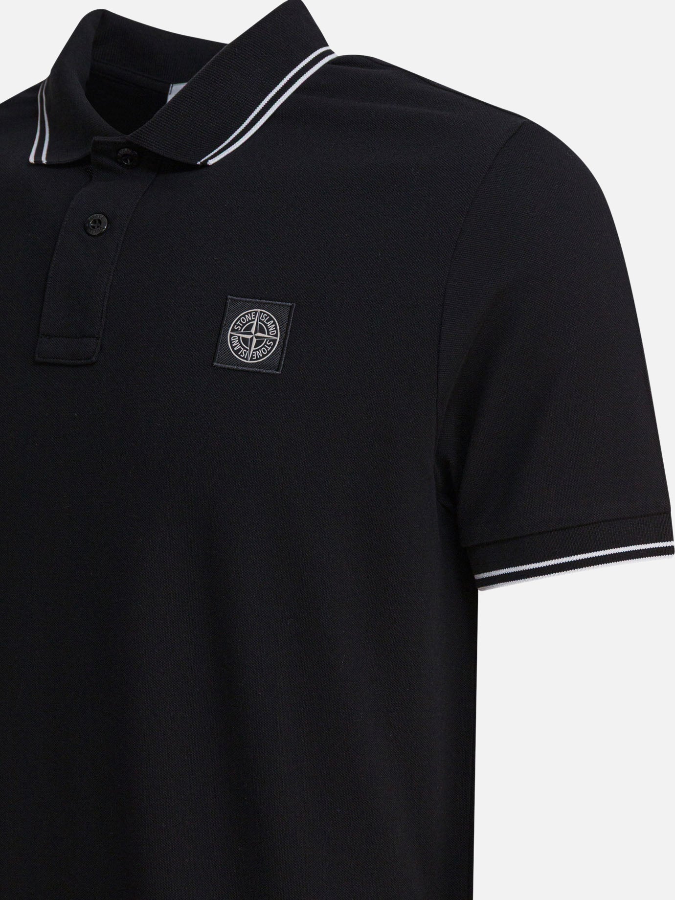 Polo shirts with buttons Logo Black - Stone Island Men | PDP | VIETTI Online Store | Zoom-Modal_4
