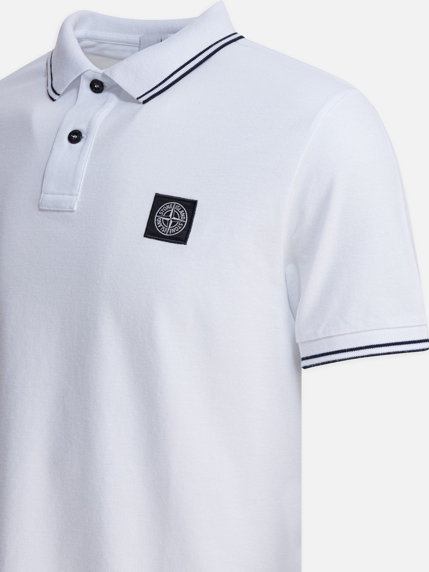 Polo shirts with buttons Logo White - Stone Island Men | PDP | VIETTI Online Store | Zoom-Modal_4