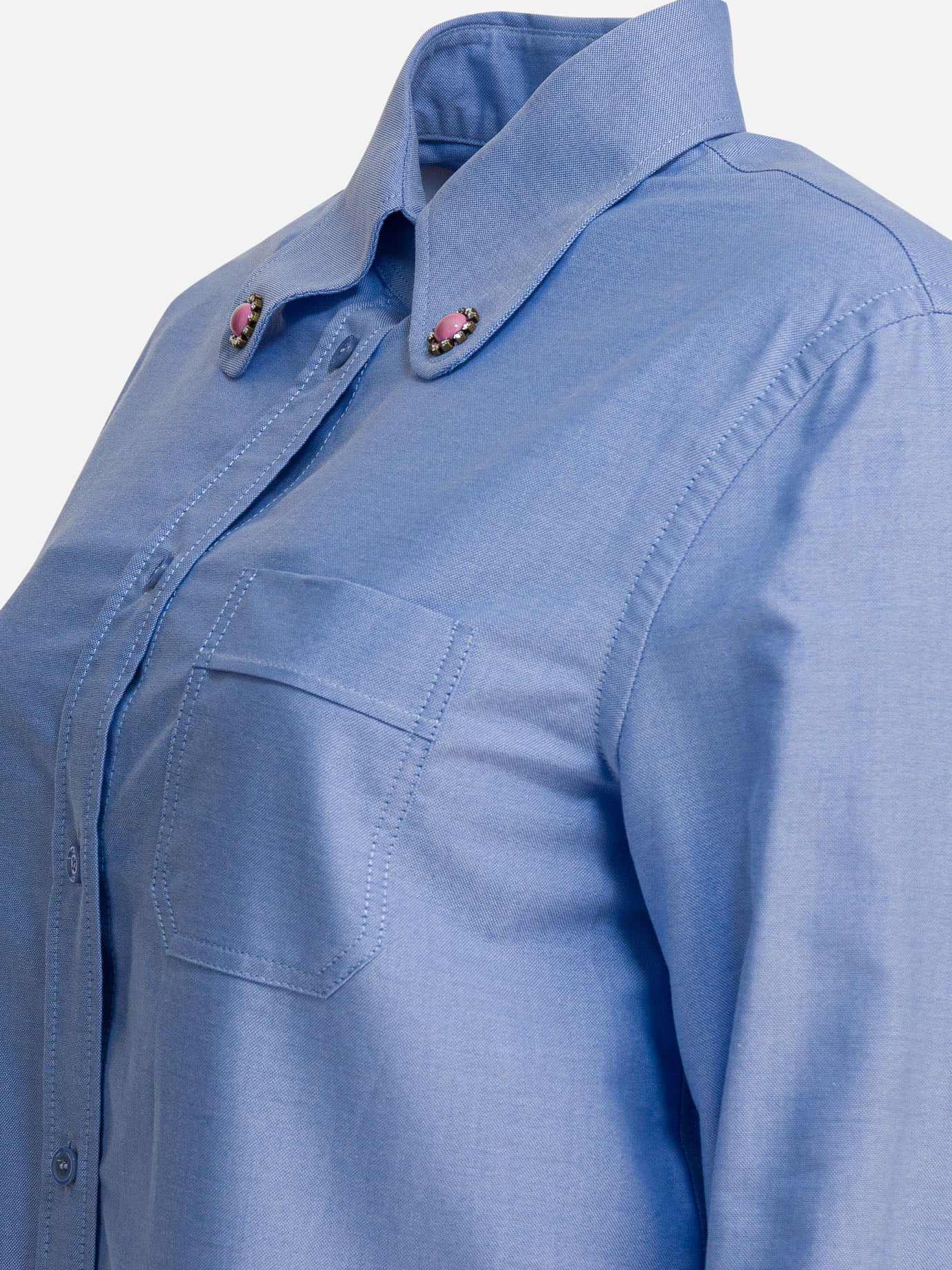 Casual shirts Solid colour Light blue - Valentino Women | PDP | VIETTI Online Store | Zoom-Modal_4