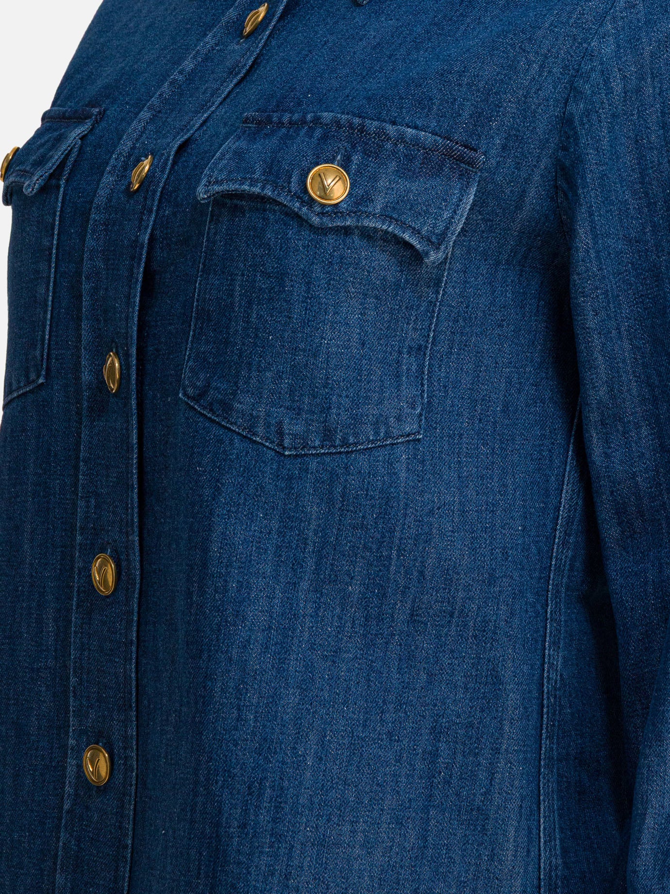 Camicie casual Solid colour Blu - Valentino Donna | PDP | VIETTI Online Store | Zoom-Modal_4