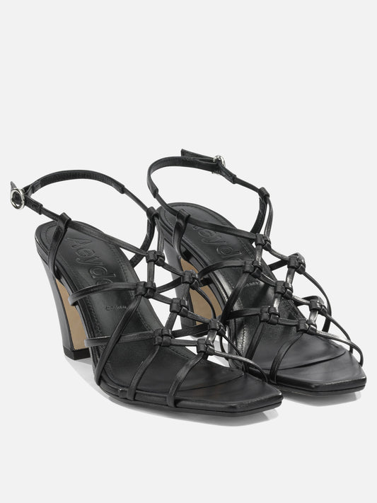 Sandali con tacco 100% laminated nappa leather - 100% cow leather Nero - Aeyde Donna | PLP | VIETTI Online Store | 2